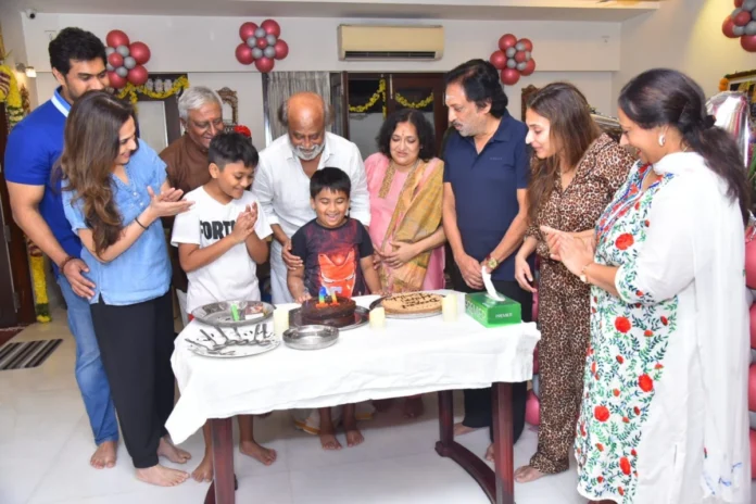 Rajinikanth celebrates his 73rd birthday with his loved ones at home